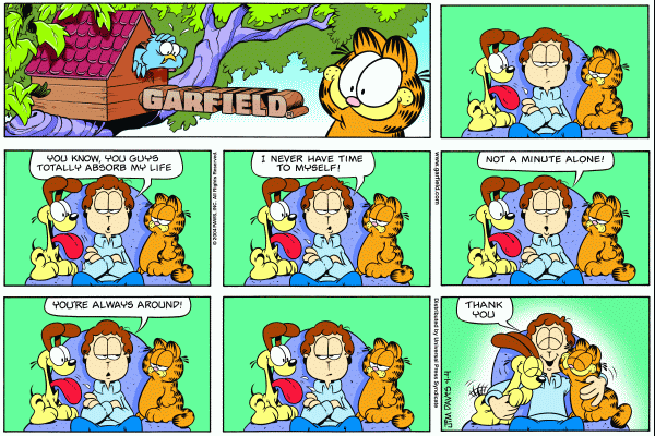 Komiksy garfield - komiks z dnia 04/04/2004