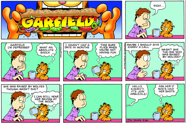 Komiksy garfield - komiks z dnia 30/05/2004