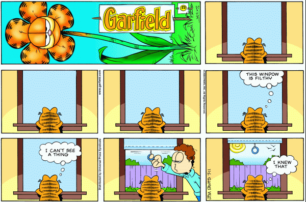 Komiksy garfield - komiks z dnia 11/07/2004