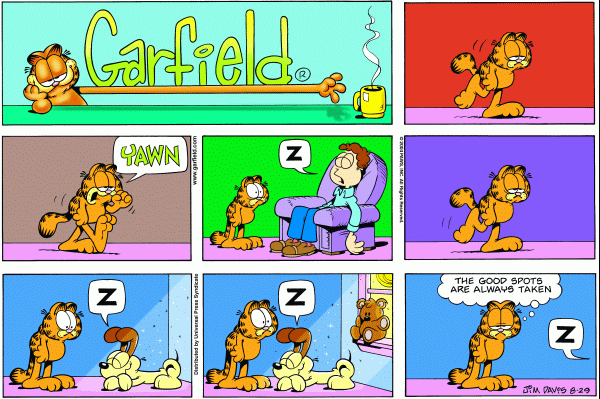 Komiksy garfield - komiks z dnia 29/08/2004