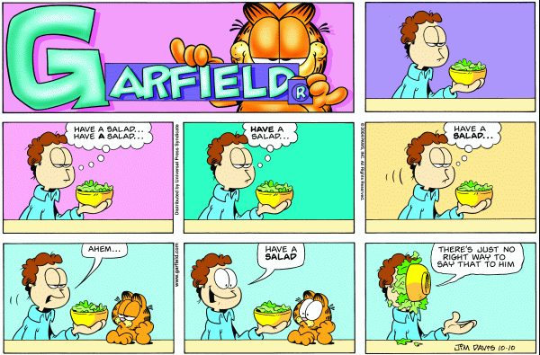 Komiksy garfield - komiks z dnia 10/10/2004