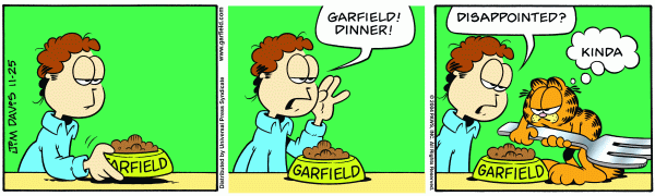 Komiksy garfield - komiks z dnia 25/11/2004