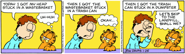 Komiksy garfield - komiks z dnia 25/01/2005