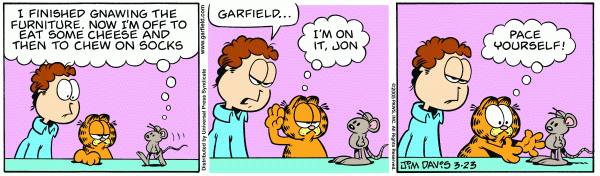 Komiksy garfield - komiks z dnia 23/03/2005