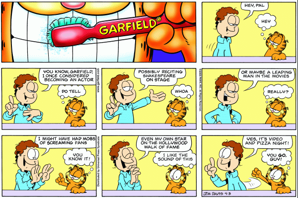 Komiksy garfield - komiks z dnia 03/04/2005