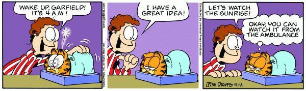 Komiksy garfield - komiks z dnia 11/04/2005