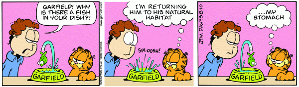 Komiksy garfield - komiks z dnia 10/08/2005
