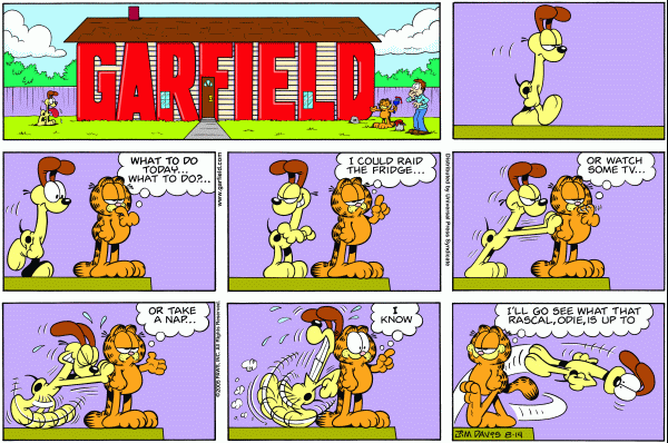 Komiksy garfield - komiks z dnia 14/08/2005