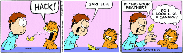 Komiksy garfield - komiks z dnia 15/08/2005