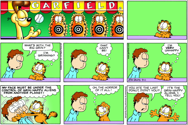 Komiksy garfield - komiks z dnia 11/09/2005