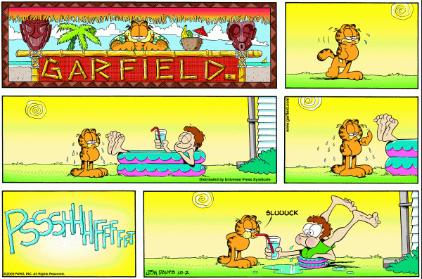 Komiksy garfield - komiks z dnia 02/10/2005