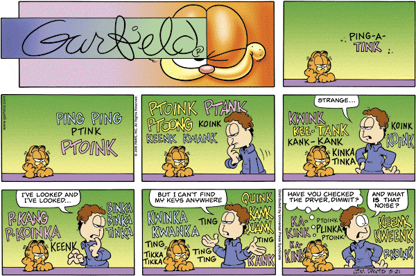 Komiksy garfield - komiks z dnia 21/05/2006