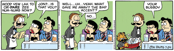 Komiksy garfield - komiks z dnia 24/07/2006
