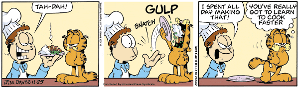 Komiksy garfield - komiks z dnia 25/11/2006