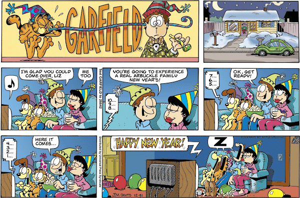 Komiksy garfield - komiks z dnia 31/12/2006