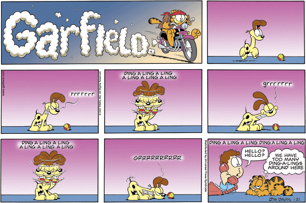 Komiksy garfield - komiks z dnia 21/01/2007