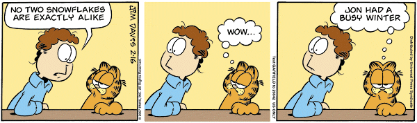 Komiksy garfield - komiks z dnia 16/02/2007