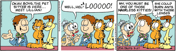 Komiksy garfield - komiks z dnia 27/03/2007