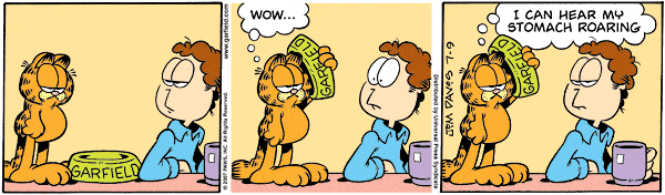 Komiksy garfield - komiks z dnia 09/07/2007