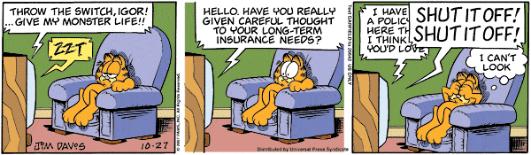 Komiksy garfield - komiks z dnia 27/10/2007