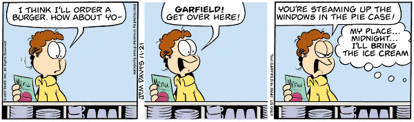 Komiksy garfield - komiks z dnia 21/11/2007