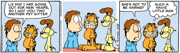 Komiksy garfield - komiks z dnia 27/12/2007