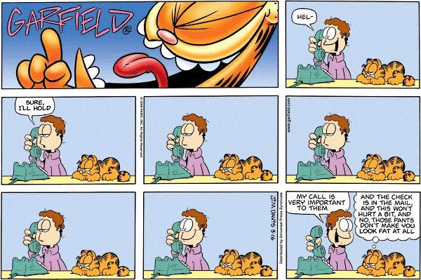 Komiksy garfield - komiks z dnia 16/03/2008