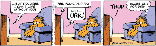 Komiksy garfield - komiks z dnia 15/04/2008