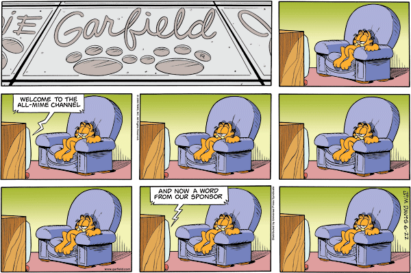 Komiksy garfield - komiks z dnia 22/06/2008