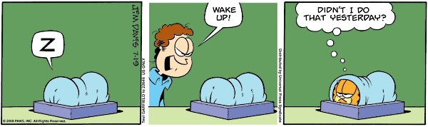 Komiksy garfield - komiks z dnia 19/07/2008