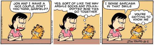 Komiksy garfield - komiks z dnia 02/08/2008