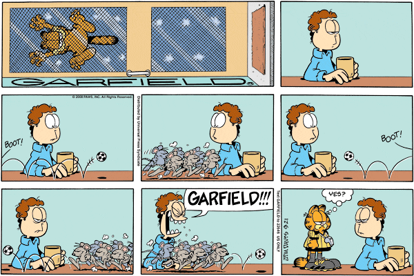 Komiksy garfield - komiks z dnia 21/09/2008