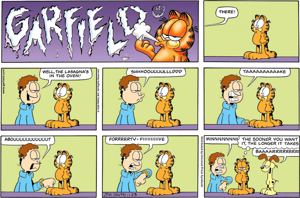 Komiksy garfield - komiks z dnia 23/11/2008