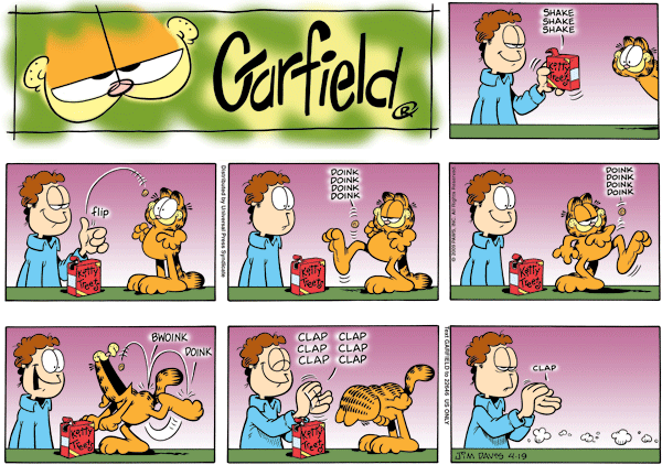 Komiksy garfield - komiks z dnia 19/04/2009