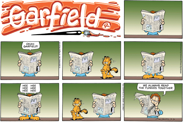 Komiksy garfield - komiks z dnia 03/05/2009