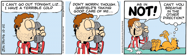 Komiksy garfield - komiks z dnia 22/10/2009