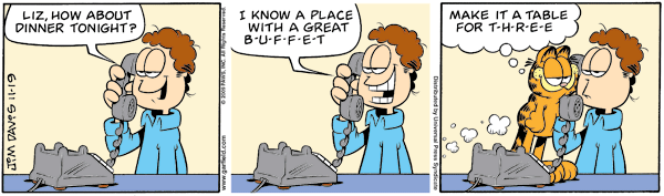 Komiksy garfield - komiks z dnia 19/11/2009
