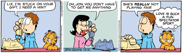 Komiksy garfield - komiks z dnia 12/12/2009