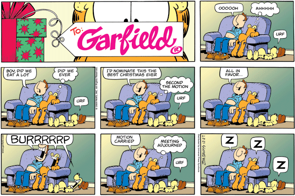 Komiksy garfield - komiks z dnia 27/12/2009