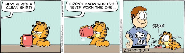 Komiksy garfield - komiks z dnia 12/02/2010