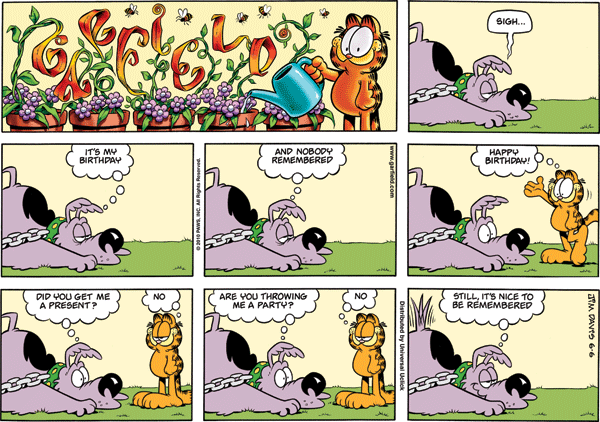 Komiksy garfield - komiks z dnia 06/06/2010