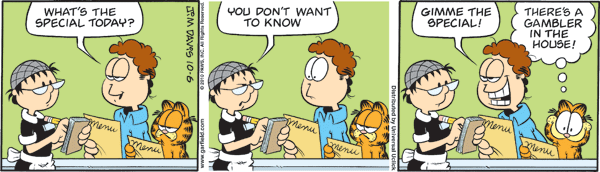 Komiksy garfield - komiks z dnia 06/10/2010