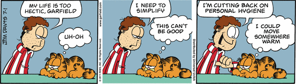 Komiksy garfield - komiks z dnia 01/07/2011