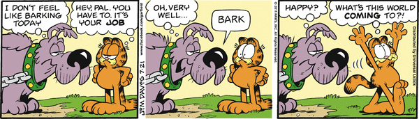 Komiksy garfield - komiks z dnia 21/07/2011