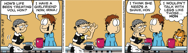 Komiksy garfield - komiks z dnia 25/07/2011