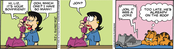 Komiksy garfield - komiks z dnia 26/07/2011