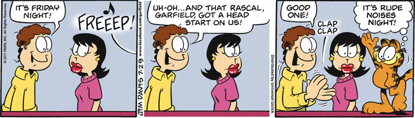 Komiksy garfield - komiks z dnia 29/07/2011