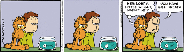 Komiksy garfield - komiks z dnia 04/08/2011