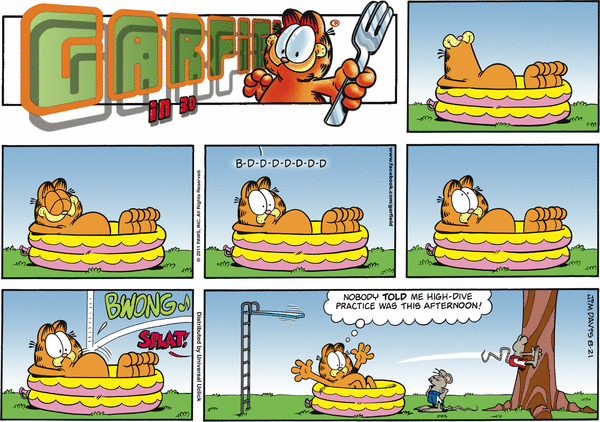 Komiksy garfield - komiks z dnia 21/08/2011