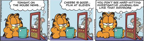 Komiksy garfield - komiks z dnia 24/08/2011